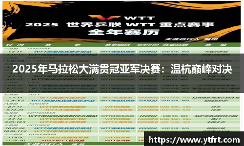 2025年马拉松大满贯冠亚军决赛：温杭巅峰对决